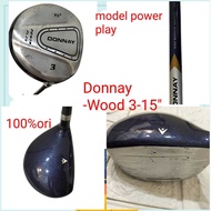 Wood 3 Donnay- MOdel Power Play , Loft 15deg -100% original = right handler .- without cover
