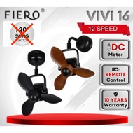 DEKA Fiero VIVI 16"/ TINY 16"/ MDC168 DC Motor 3 Blade Remote Control 120° Swing Ceiling Wall Corner