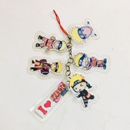 Naruto keychain with string 8 pieces
