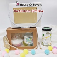 25pcs 16x12x8cm Gift Box With String & Window Kotak Balang Biskut Christmas Xmas CNY Cookies Packagi