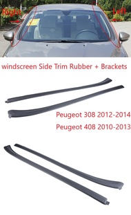 Peugeot 308/408กระจกด้านข้าง Trim ยาง + วงเล็บใหม่ของแท้ด้านหน้ากระจกด้านข้าง Moldings ชุดภายนอก Tri