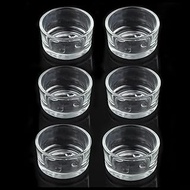 6 Pcs Glass Reptile Feeding Bowl Food Basin Tray Container Water Dish Cup for Small Reptile Lizard S