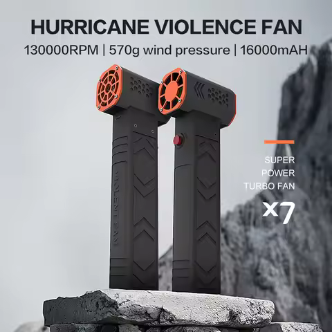 130,000 RPM, 570g wind pressure super strong wind output fan, capable of blowing snow, dust, and cle
