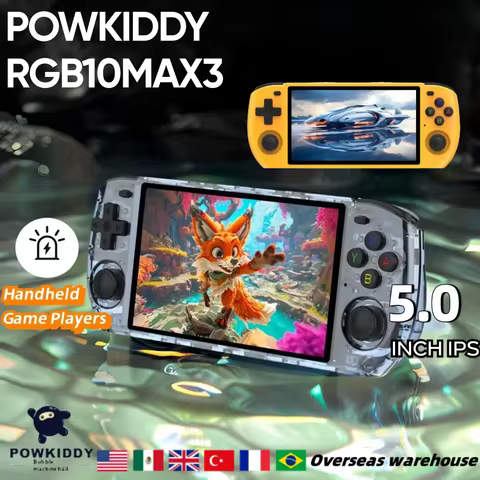POWKIDDY RGB10 MAX3 Retro Handheld Game Console Retro Game Console RK3566 Children's Gifts Retro Gam