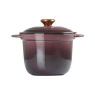 Le Creuset purpel Cocotte Every 18 2L Enamel Pot cook Cast iron steel  simmer Lid Health Soup Deep S