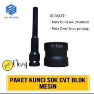 MATA CVT Shock Wrench Bit Package 39x41 + 8mm Cover Bit Double Socket Length 39 x 41 mm Motorcycle C