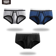 52025 Men Underwear Briefs 3-Pack Cotton Modal Breathable Fashion Underpants Men Sexy Underwear with Fly Men Briefs Men Slips