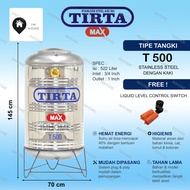 Tangki / Toren Air TIRTA 500 Liter Stainless Steel Kaki StenlisStenles