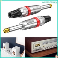 WU Professional Male Connector 6 35mm 24K 24K Gold Contacts Studio Auditory