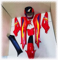 ชุดสีเทน่าตัวเก่า แดงล้วน + คอลโซลกลาง = 9 ชิ้น พร้อมแปะลายเคลือบเงาแท้ abs TENAตัวเก่า มีเก็บปลายทา