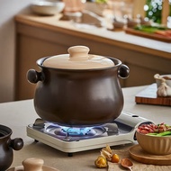 Little Bear CP-G0048 Casserole Soup Pot Stew Pot Gas Stove Ceramic Pot Casserole Claypot Rice Stew S