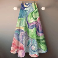 Chinese Style Chinese Style Floral Skirt Long Skirt Chinese Style Skirt High Waist Temperament Thin 