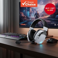 Wireless Bluetooth Earbuds Gaming Headset with Mic 3.5mm Wired PC Gamer Headphones Noise Cancellatio