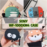 Sony WF-1000XM4 Case Cartoon Cute Earbuds Sony XM4 Case Protective Soft Silicone Case Sony Wf 1000xm