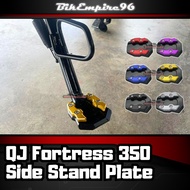 QJ Fortress 350 Side Stand Plate Side Support Pedal Side Tripod Widened for Non-Slip QJ Motorcycle F