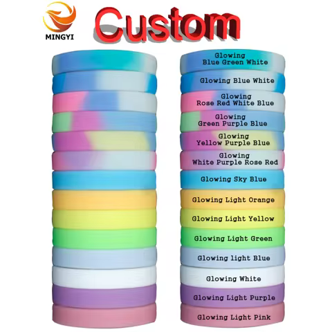1PCS Luminous Custom Bracelet Customizable Silicone Wristband Personalized Customized Bangles Glowin