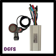DGFS 36V 48V 1000W / 1500W 35A ตัวควบคุมจักรยานไฟฟ้าพร้อมจอแสดงผล LCD Thumb Gas สําหรับ Ebike สกู๊ตเตอร์ไฟฟ้า DVBF