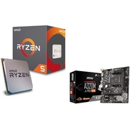MOBO Motherboard AMD MSI A320M-A PRO MAX +RYZEN 5 2600 CPU+ Heatsink fan+ Backplate COMBO