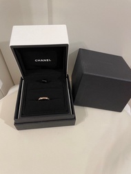 Chanel coco crush 18k beige gold ring 18k米金色菱形格紋戒指 size 52 結婚戒指 wedding ring