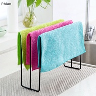 [Rhian] High Quality Iron Towel Rack Kitchen Cupboard Hanging Wash Cloth Organizer Drying Rack COD