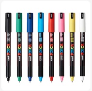 ปากกา ปากกามาร์คเกอร์ Posca PC-3M และ 5M (INTER) ชุด 8 สี 8 ด้าม แบนด์ ยูนิ UNI ราคาต่อ 1 ชุด
