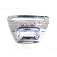Mitsubishi Triton 2015-2018 Rear Door Handle Cover Red Logo Chrome Plated Accessories Titan Open Han