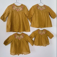 BABYDOLL GIRLS' DRESS/SHIRT - VERTBAUDET - SIZE 1M (54CM, 2c), 6M (67CM, 8c), 9M (71CM, 1c) - YELLOW