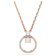SWAROVSKI Fashion (New) Constella rose gold round diamond pendant necklace S925 sterling silver wome