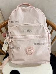 Kipling 雙肩包 首爾背包 書包 SEOUL啞漆淺粉