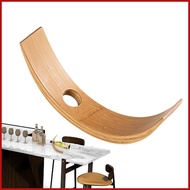 Single Wine Bottle Holder Countertop Wooden Red Wine Bottle Holder Table Top Wine Rack with Beautiful Curves for pomermy