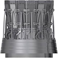 HMA 1/48 F-15 F100 Engine, Open, 2 Pieces, Plastic Model Parts, HMAM3_404, Molded Color