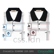 Men's Crocodile Diamond Collar T-Shirt 219-1191 Crocodile Polo Shirt