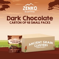 ZENKO Superfoods - Ancient Grain Clusters - Chocolate 48 packs (Healthy Sorghum Snack, Halal)