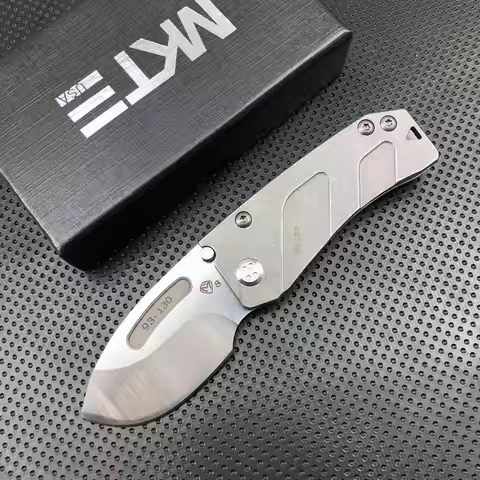 Trskt MKT Medford Folding Knife,D2 Blade Tactical Pocket Knives,Survival Camping Knife Outdoor Sharp