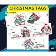 CHRISTMAS STICKER GIFT TAGS