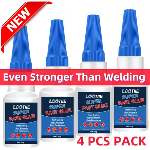 4pcs Super Fast Bonding Glue - 10s Quick Fix Adhesive for Plastic/Metal/Wood/Ceramic/Glass, Multi-Pu