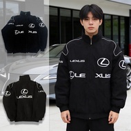 F1 Lexus Racing Jacket Men Black Embroidery Varsity Jacket Motocycle Windbreaker Jacket With Zipper