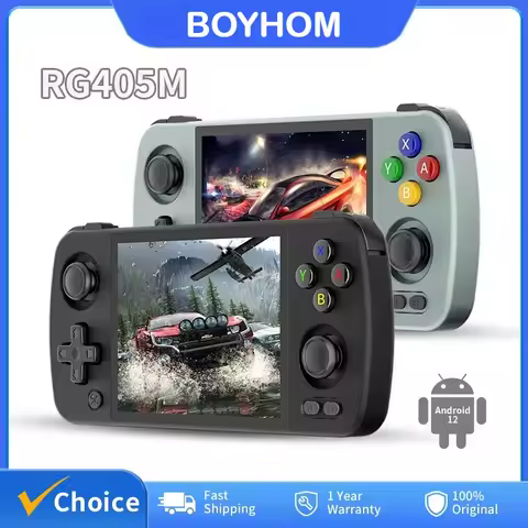 BOYHOM RG405M Metal Handheld Game Console 4" IPS Screen Android T618 Wifi Bluetooth Portable Video G