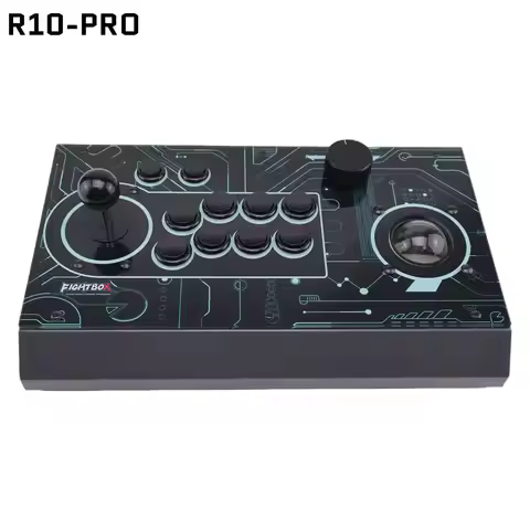 FightBox R10-PRO Arcade Fight Stick with Trackball & Spinner GP2040-CE Raspberry Pico Retro Game Con