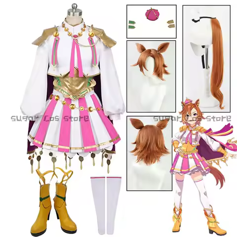 Anime Uma Musume Pretty Derby T.M. Opera O Cosplay Costume Dress Party Suit Set Wig Ears Tail Hallow