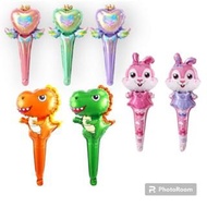 ( Terlaris ) Balon Foil Pentung Dino  Pentungan Love Princess