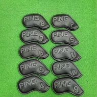 Black White PING Iron Set Head Cover Golf Iron Stick Sarung Penutup Stick Club Iron