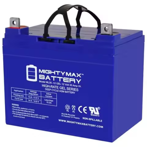 12 Volt 35 AH GEL Type Rechargeable AGM Battery with Nut and Bolt Terminal for Industrial Use Blue C
