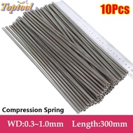 TOPTOOL 10Pcs Compression Spring, 65Mn Spring Steel Y-type Long Coil Spring,  0.3 0.4 0.5 0.6 0.7 0.