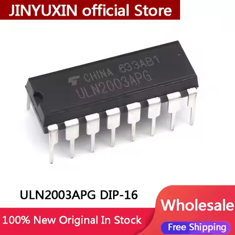 10-100Pcs Straight plug ULN2003APG ULN2003 DIP-16 Darlington transistor high current driver IC chip 