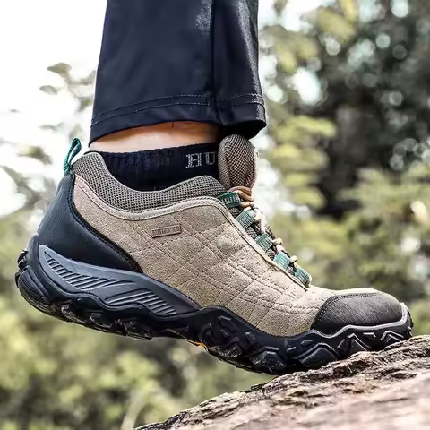 HUMTTO Hiking Shoes Mens Luxury Designer Winter Climbing Trekking Sneakers for Men Leather Outdoor S