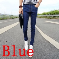 D&amp;BE2020ผู้ชายกางเกงยีนส์สีฟ้าอ่อนกางเกงยีนส์Lelaki Denim Ripped Slim Fit Seluar Biker Kurus Kurus