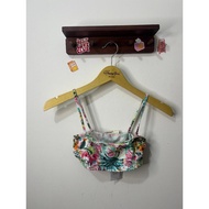 BERSHKA FLORAL CROP TOP