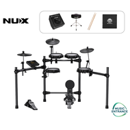 NUX DM-210 All Mesh Drum Pad Digital Drums กลองไฟฟ้า  DM210 มีโหมดฝึกสอน ต่อบลูทูธ/USB ได้ กลองชุด ไฟฟ้า กลองหนังมุ้งทุกใบ รับประกันศูนย์ 1 ปี