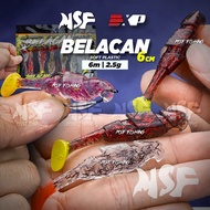[MSF] EXP Belacan 6cm Soft Plastic | 2.5g Umpan Tiruan TPE SP Haruan Toman Killer Fishing Lure Baits
